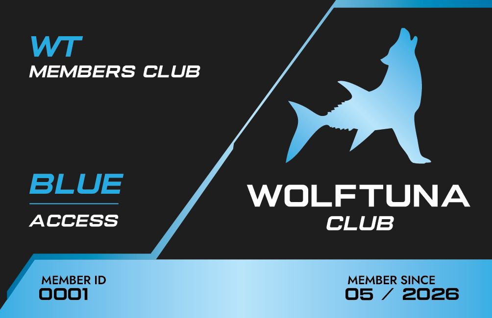 A Wolftuna Club membership card