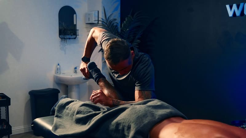 Deep tissue treatment at Wolftuna Recovery