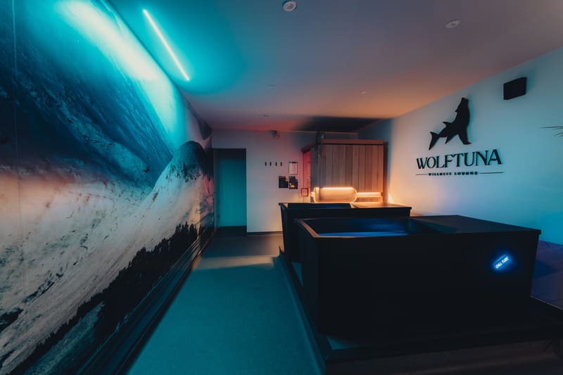 Cold plunge tubs at the Wolftuna Wellness Lounge
